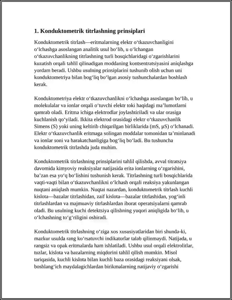 KONDUKTOMETRIK TITRLASH 3