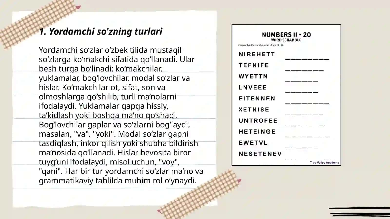 Qirim-tatar tilida yordamchi so’z turkumi 3