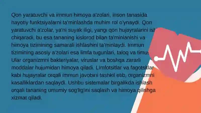 Qon yaratuvchi va immun-himoya a’zolari 3