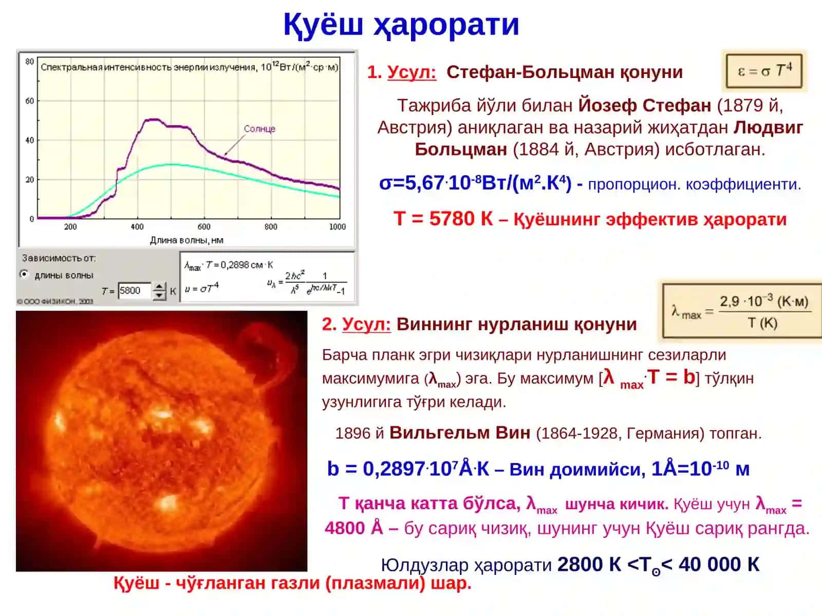 Қуёшнинг характеристикалари 3