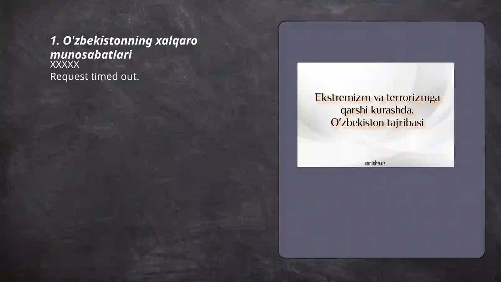O‘zbekiston va jahon hamjamiyati 3