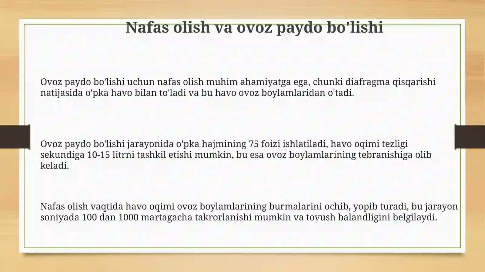 Ovoz paydo bo'lish mexanizmi 3