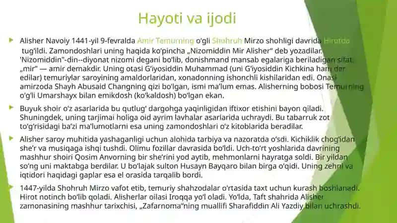Karimjonov Sherzodbekning taqdimoti 3