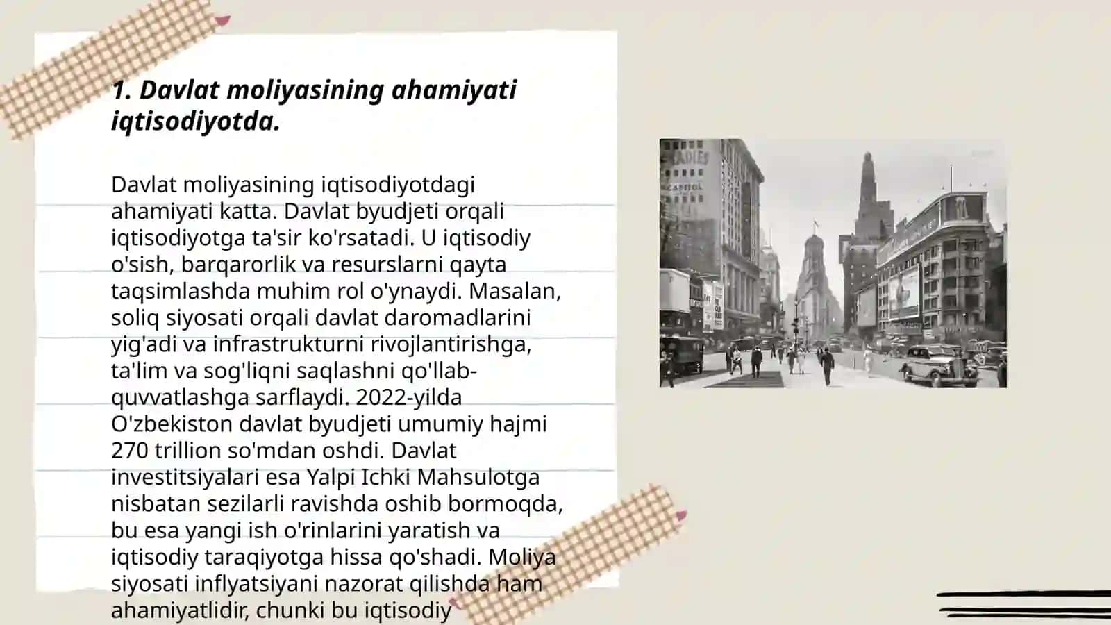 Davlat moliyasi va uning iqtisodiyotni rivojlantirishdagi oʻrni 3