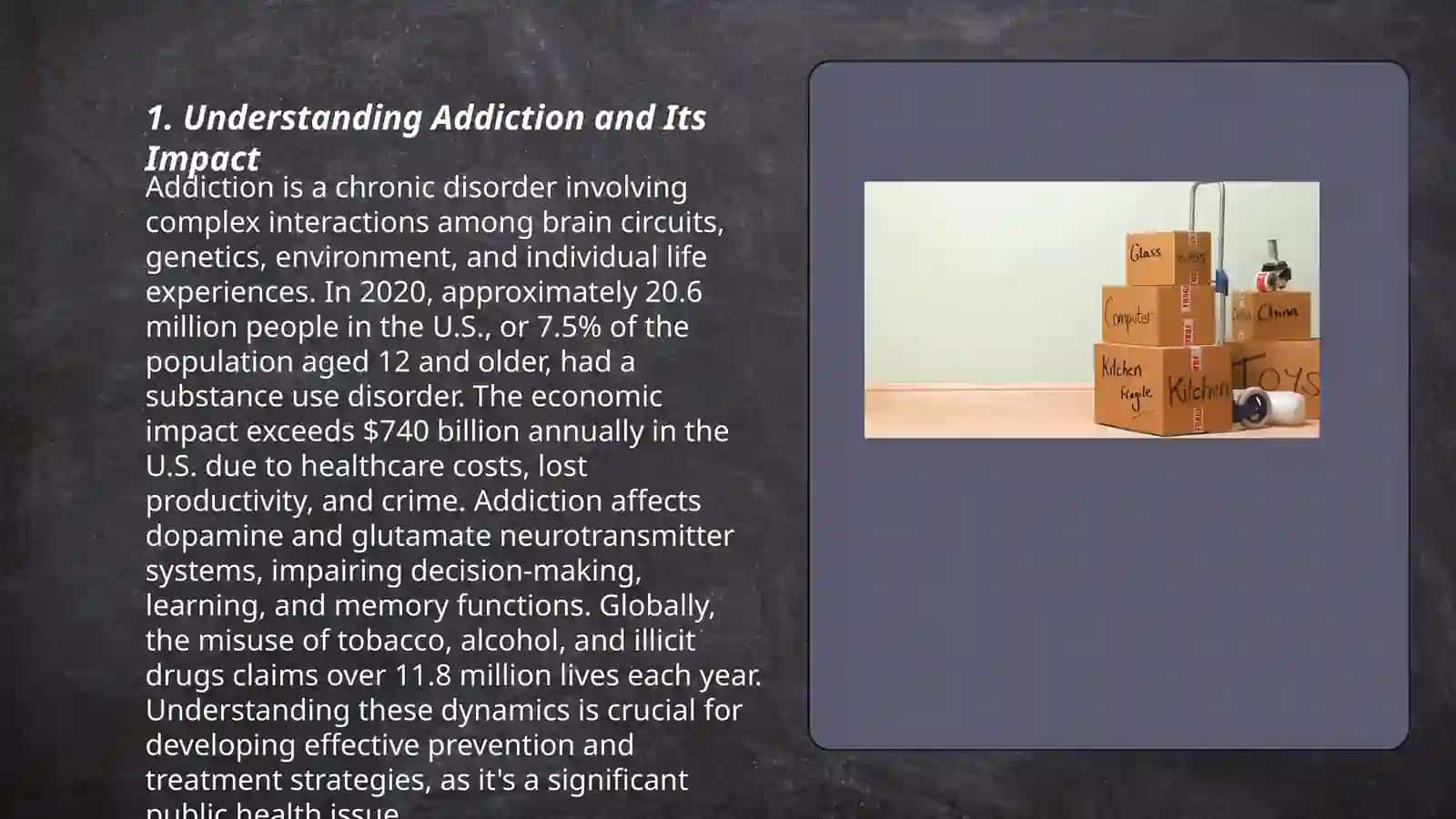 Being addicted to things. Things and importance to moving mavzusida 3