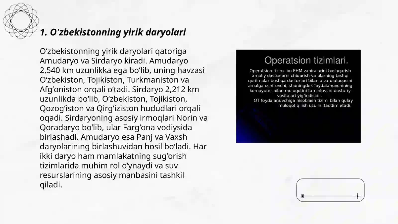 O'zbekistondagi yirik daryolar va ularning gidrologik xarekteristikalari 3