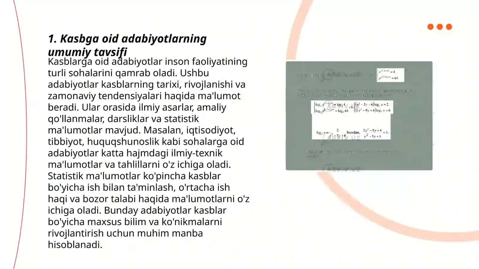 Kasbga oid adabiyotlar annotatsiyasi 3