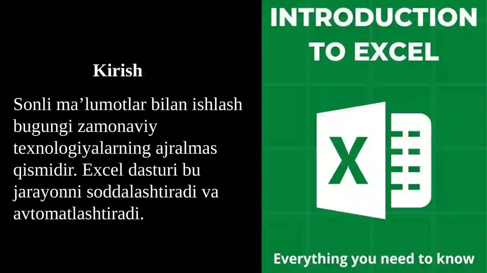 Sonlima’lumotlarni qayta ishlash texnologiyasi. Microsoft Excel elektron jadval muxarririning keng imkoniyatlaridan foydalanish 3