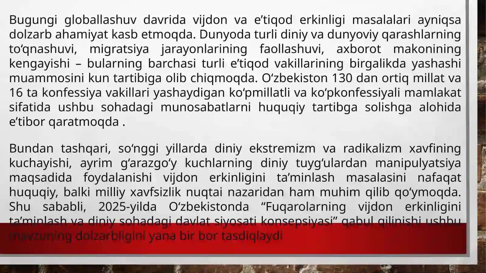 Vijdon va e'tiqod erkinligi 3