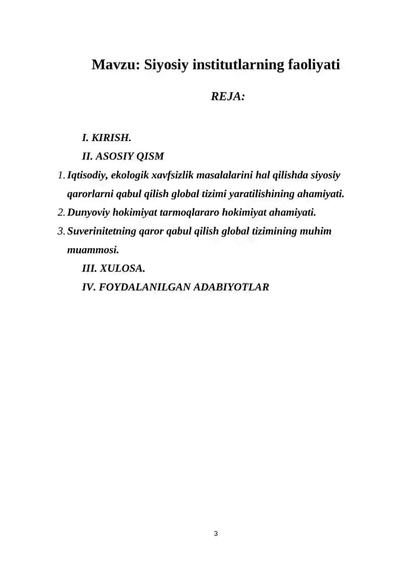 Siyosiy institutlarning faoliyati 3