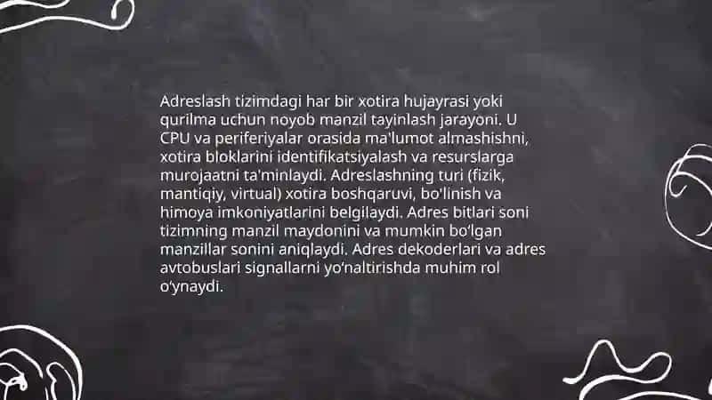 Adreslash va uning turlari. Shifrator va deshifratorlar.Tranzistor, trigger va registorlar. 3