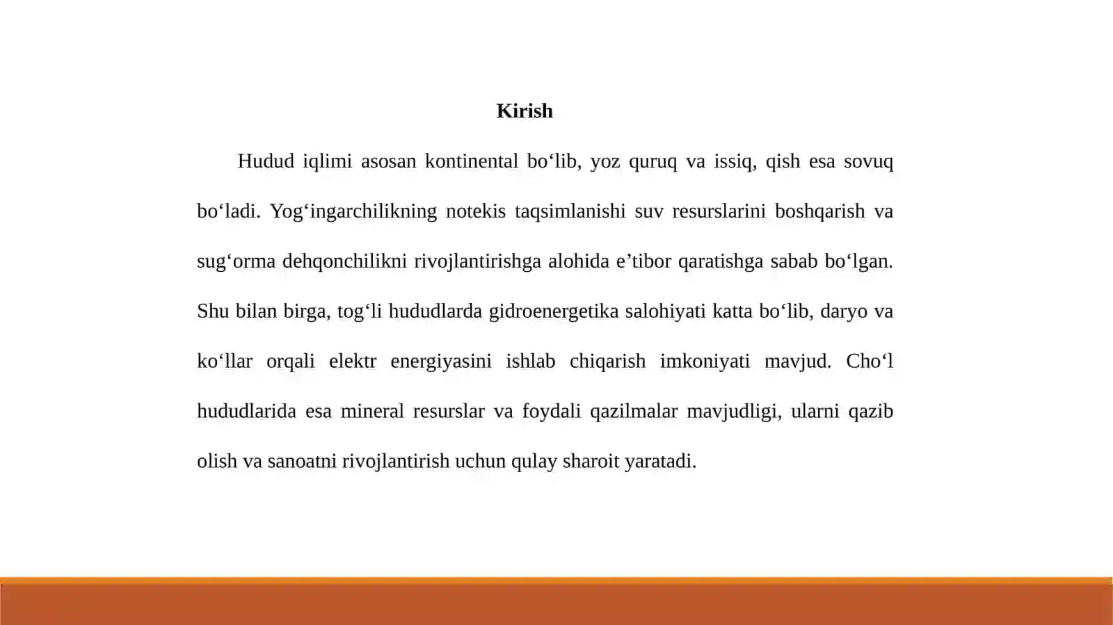 O`rta Osiyoning tabiiy resurs salohiyati 3