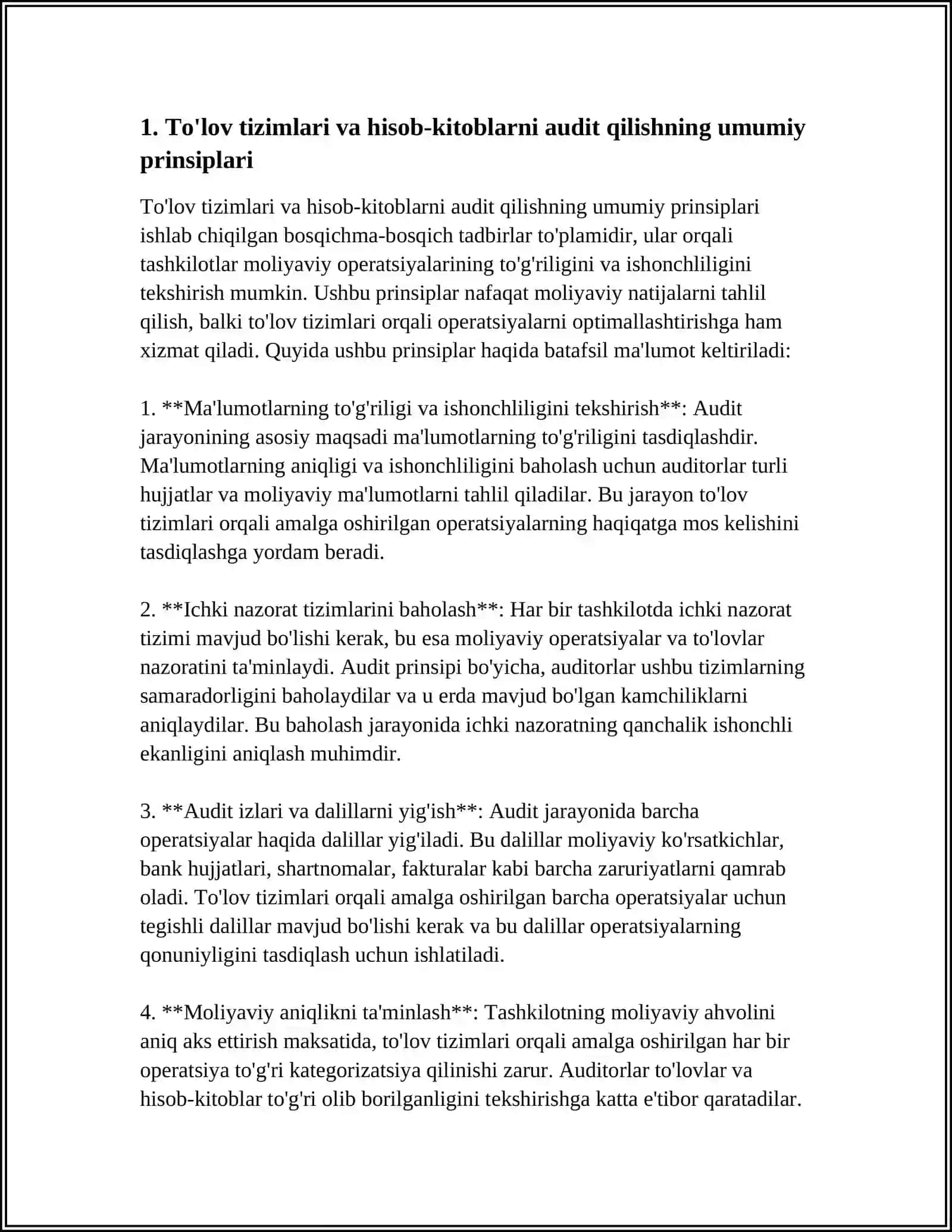 TO'LOV TIZIMLARI VA HISOB-KITOBLARNI AUDIT QILISH 3