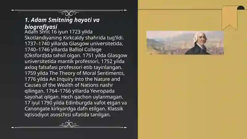 Adam Smit - klassik iqtisodiyot asoschisi 3