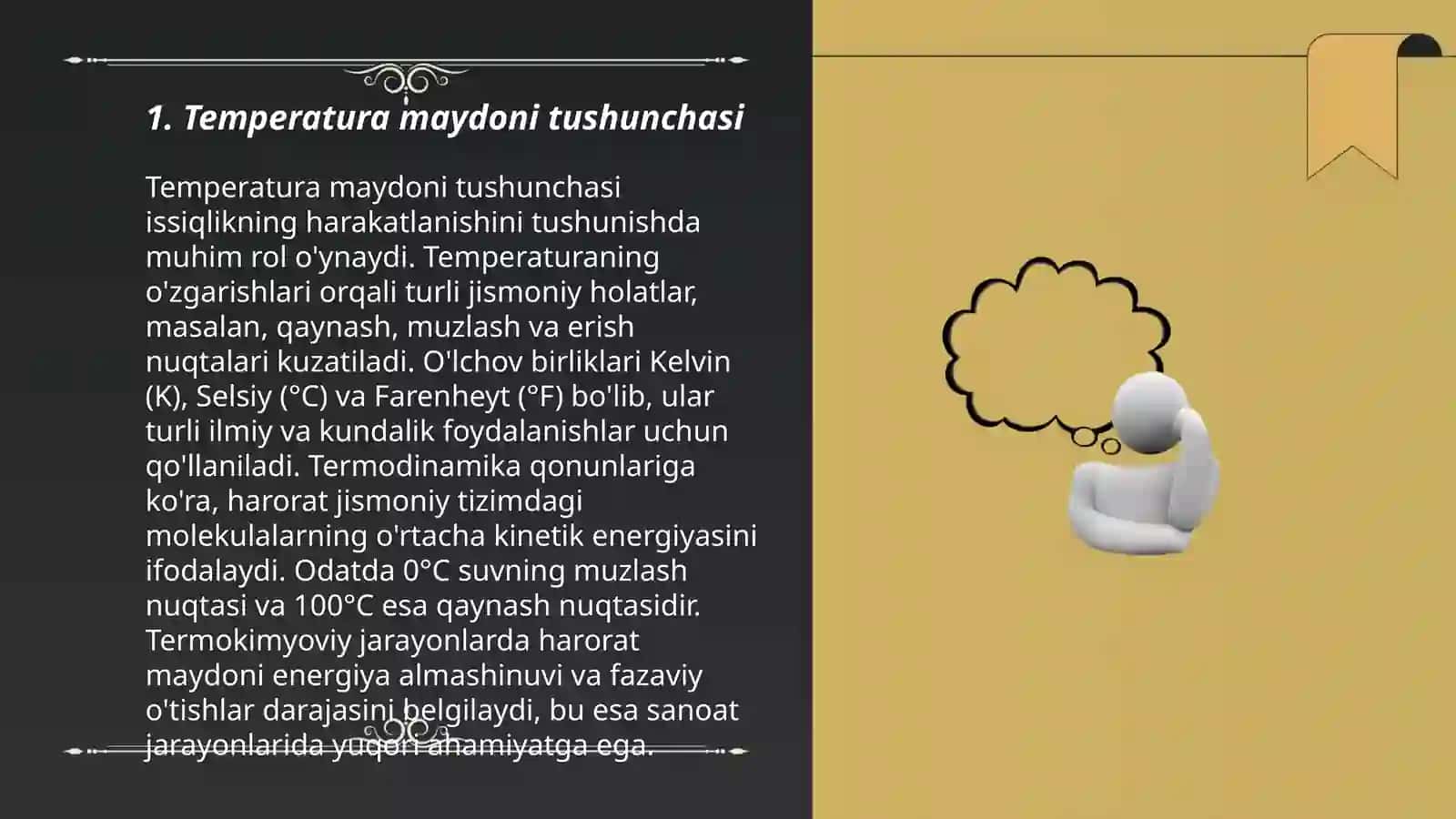 Temperatura maydoni va gradiyenti 3