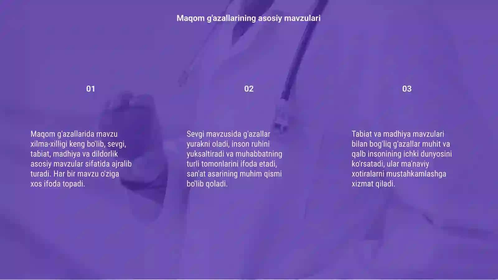 Maqom g'azallarida mavzu xilma-xilligi 3