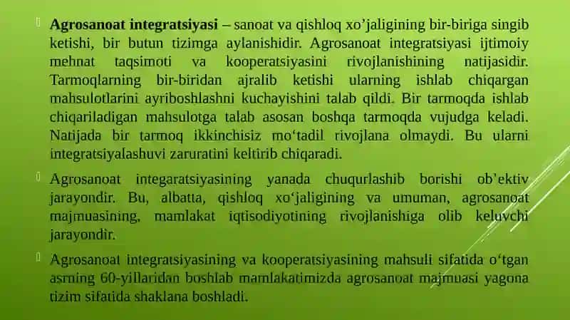 Qishloq xo’jaligi  va  agrosanoat majmui 3