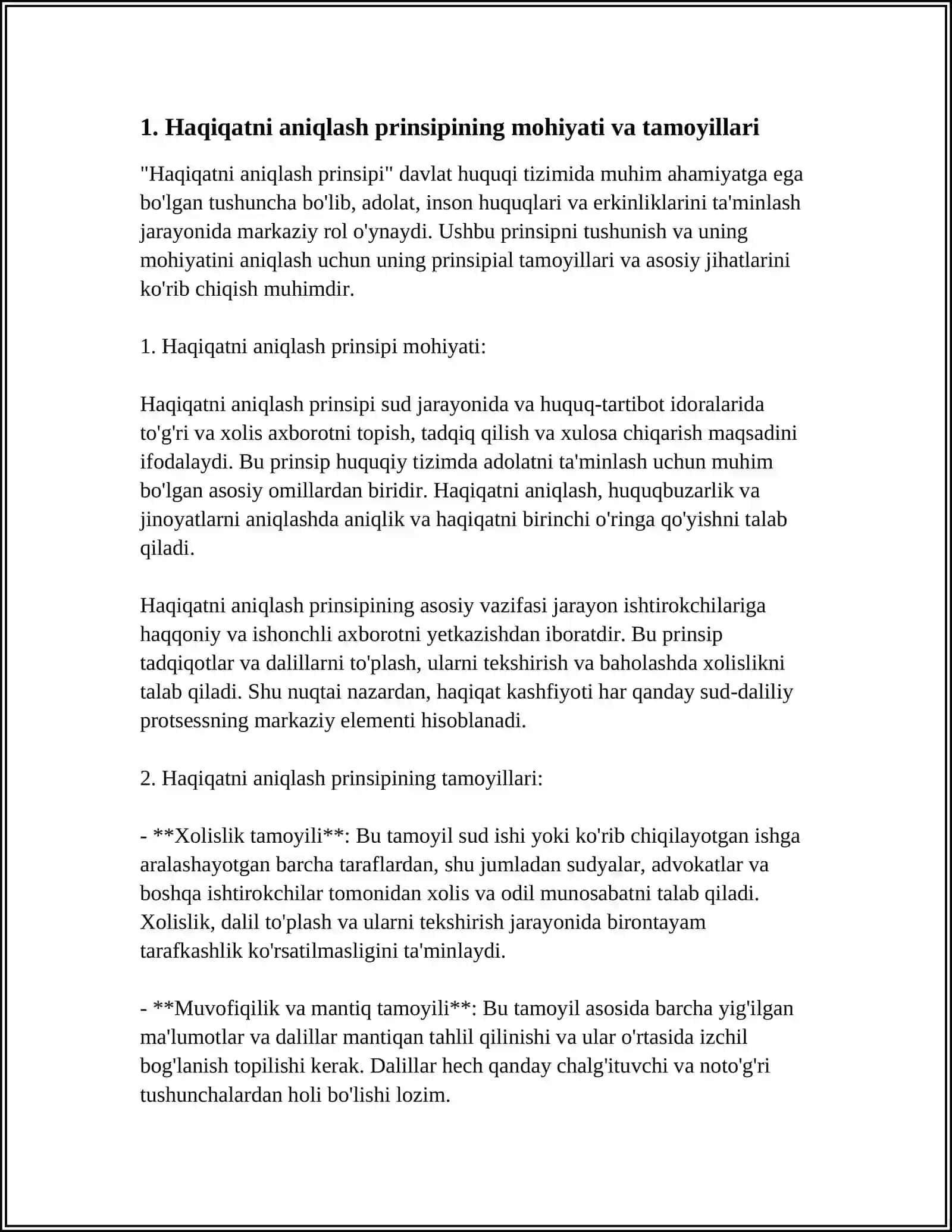 HAQIQATNI ANIQLASH PIRINSIPI 3