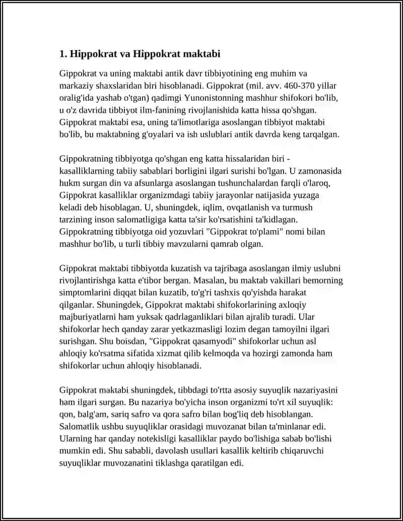 Gippokrat va Hippokrat maktabi 3