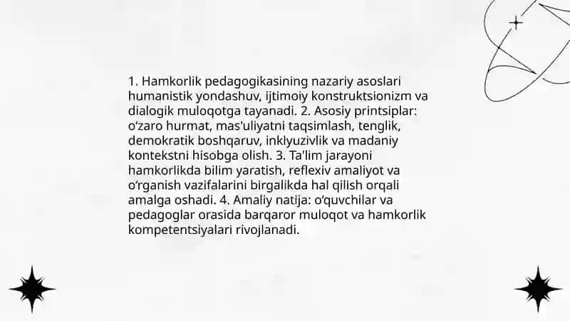 Hamkorlik pedagogikasining kontseptual g‘oyalari 3