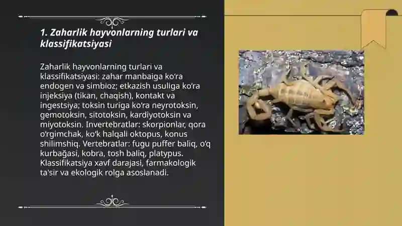 Zaharlik hayvonlar 3