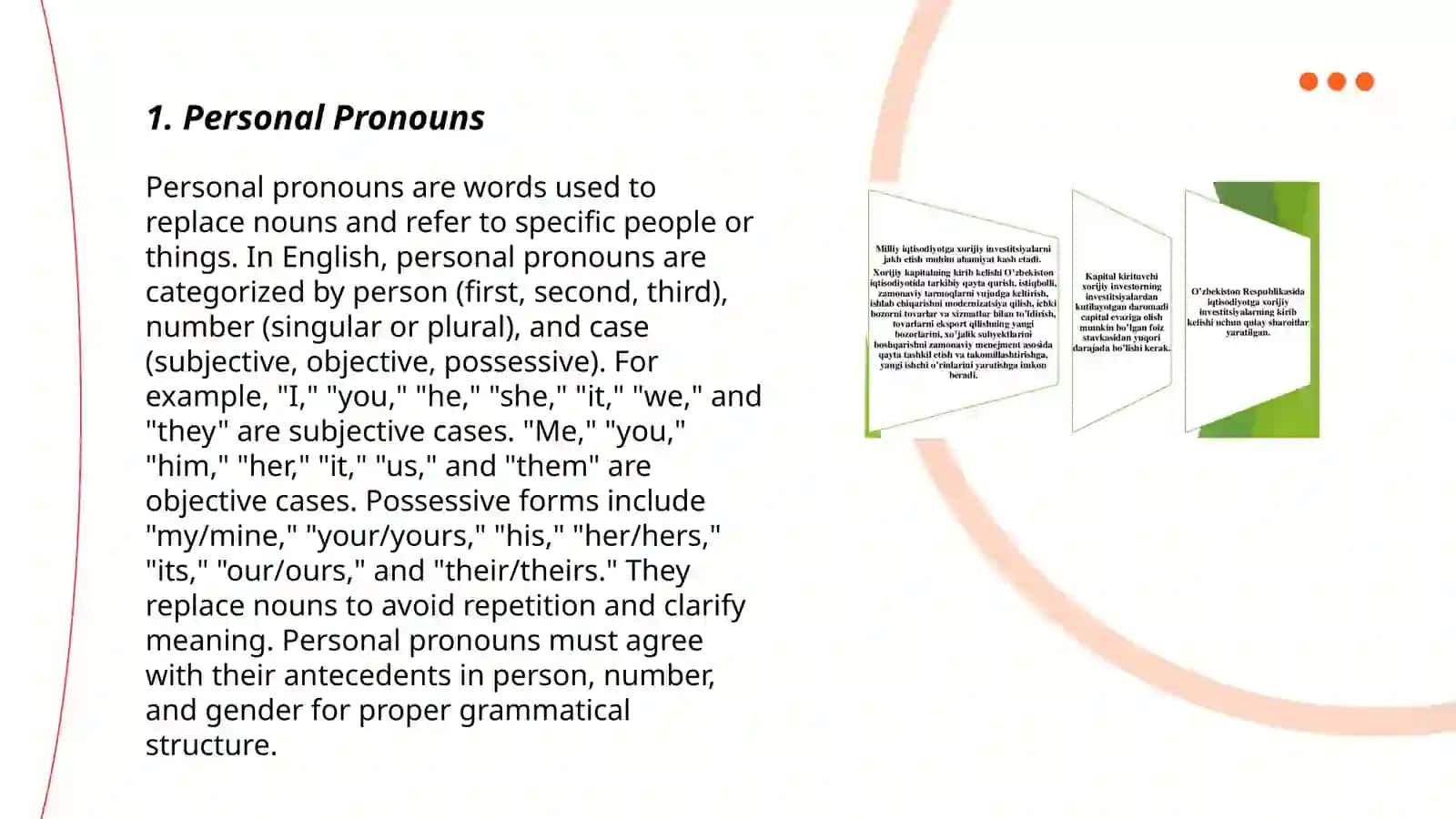 Personal Pronouns 3
