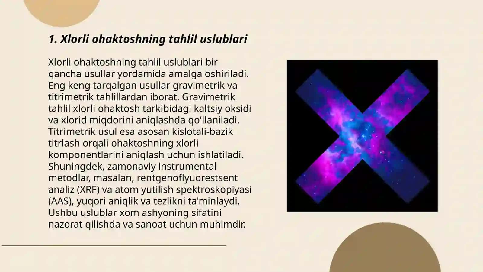 Xlorli ohaktosh tarkibidagi faol xlor miqdorini aniqlash uslubi 3