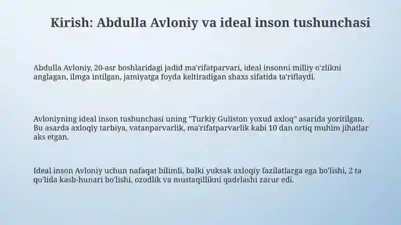 Abdulla Avloniyning komil inson haqidagi qarashlari 3