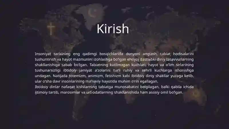 Ibtidoiy dinlar 3