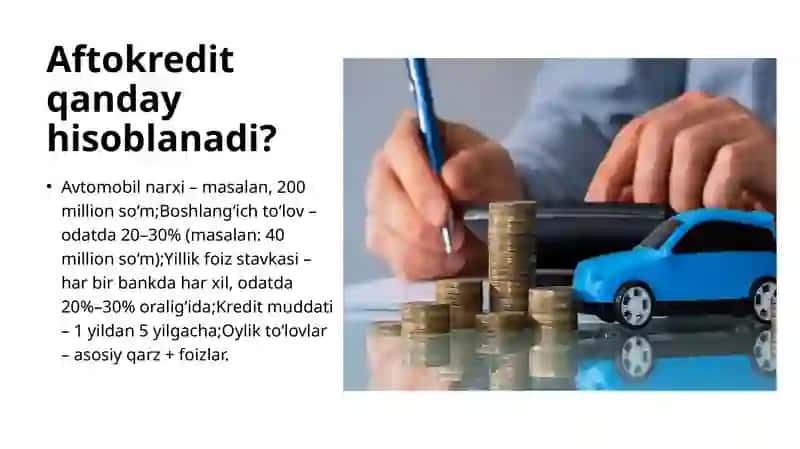 Aftokredit?  Avtomobil xaridi uchun kredit 3