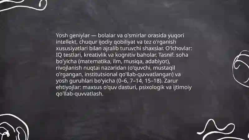 Yosh geniylar 3