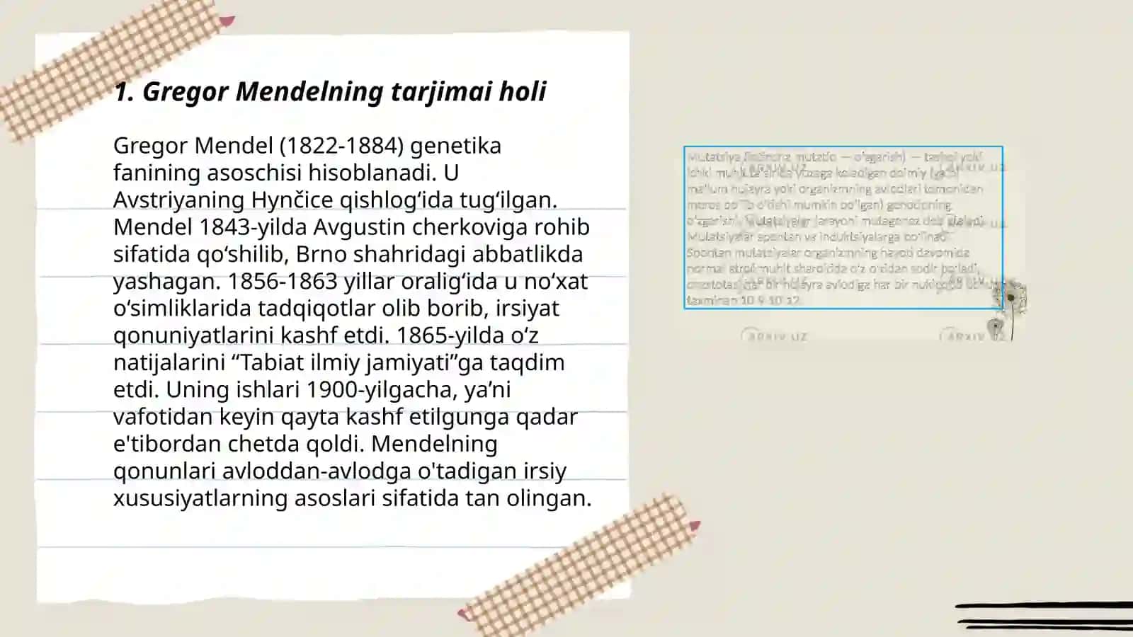 Gregor Mendelning irsiyat qonunlari 3