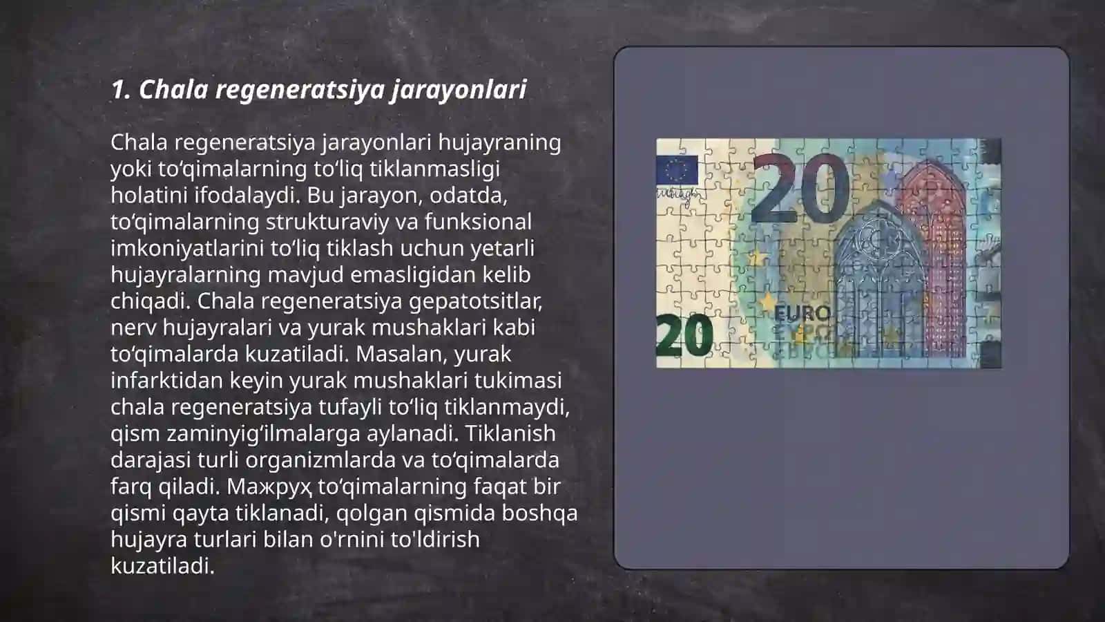 Chala va to'liq regeneratsiya 3