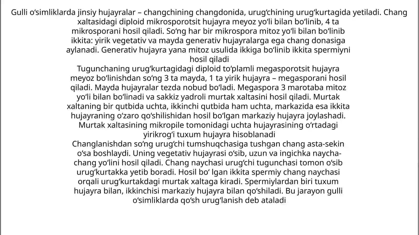 Gullio'simliklarningjinsiyko'payishi.Jinsdeterminasiyasi 3