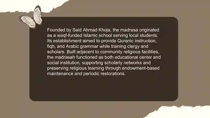 Said Ahmad Khoja Madrasa 3
