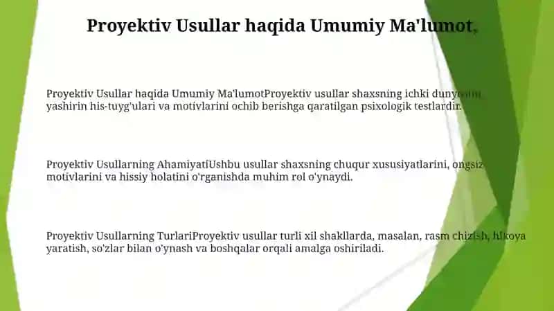 Preyektiv Metodlar 3