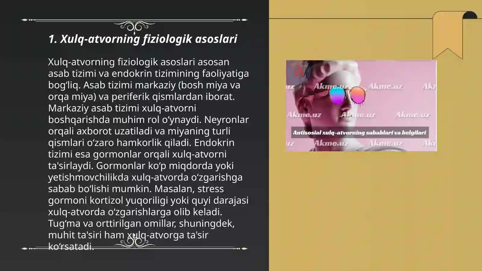 Xulq-atvorning psixofizologik asosi 3