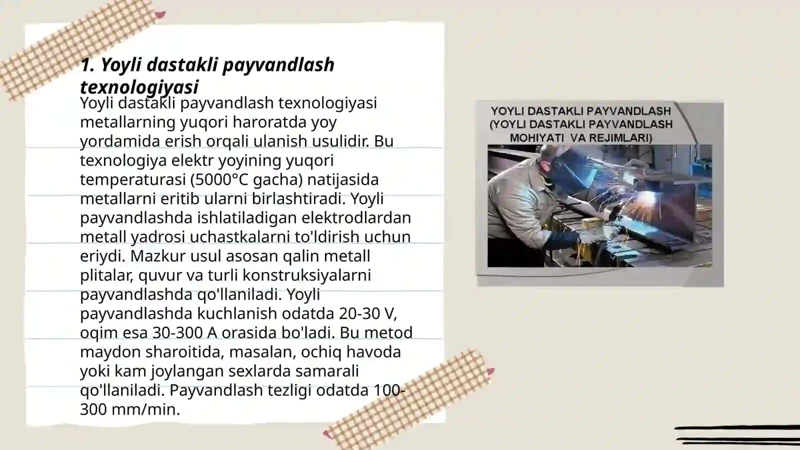 Yoyli dastakli payvandlash 3