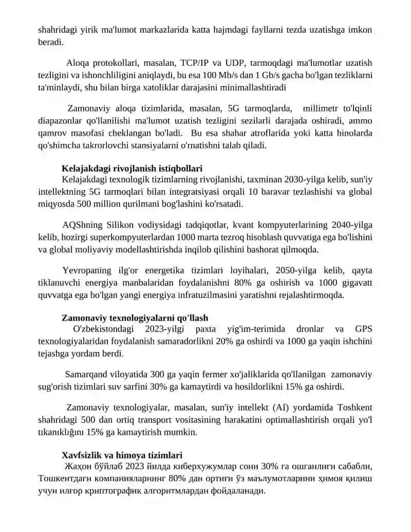 Zamonaviy texnik tizimlar tahlili 3