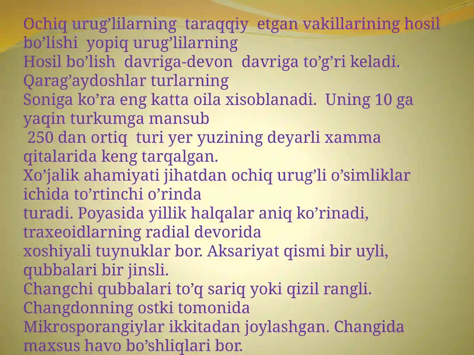 Qarag’aysimonlar sinfi 3