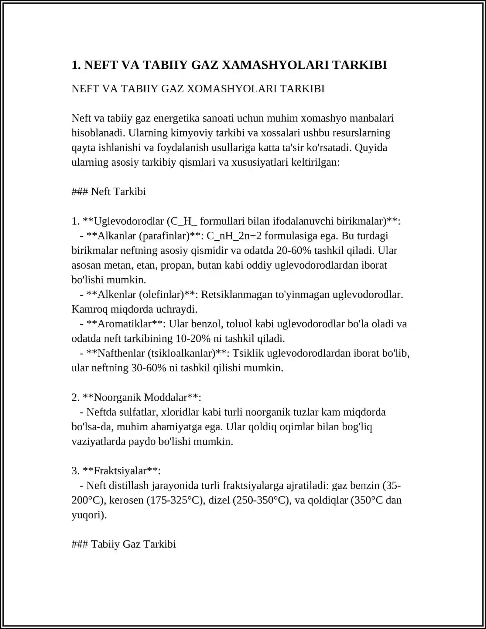 NEFT VA TABIIY GAZ XAMASHYOLARI TARKIBI 3