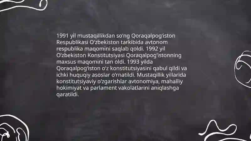 Mustaqillik yillarida Qoraqalpogʻiston Respublikasi 3