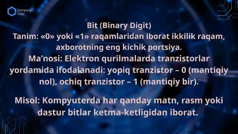 BIT VA BAYT TUSHUNCHASI 3