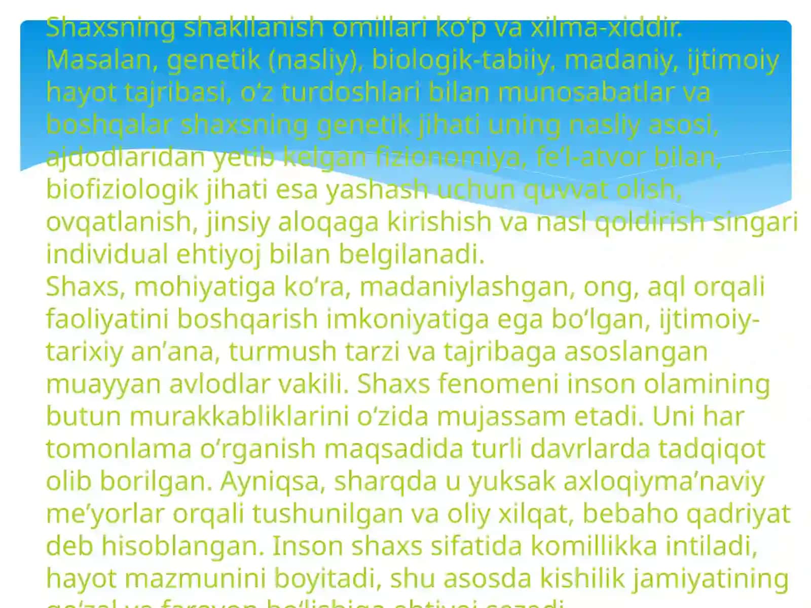 Shaxs Rivojlanishi Haqida Tushuncha 3