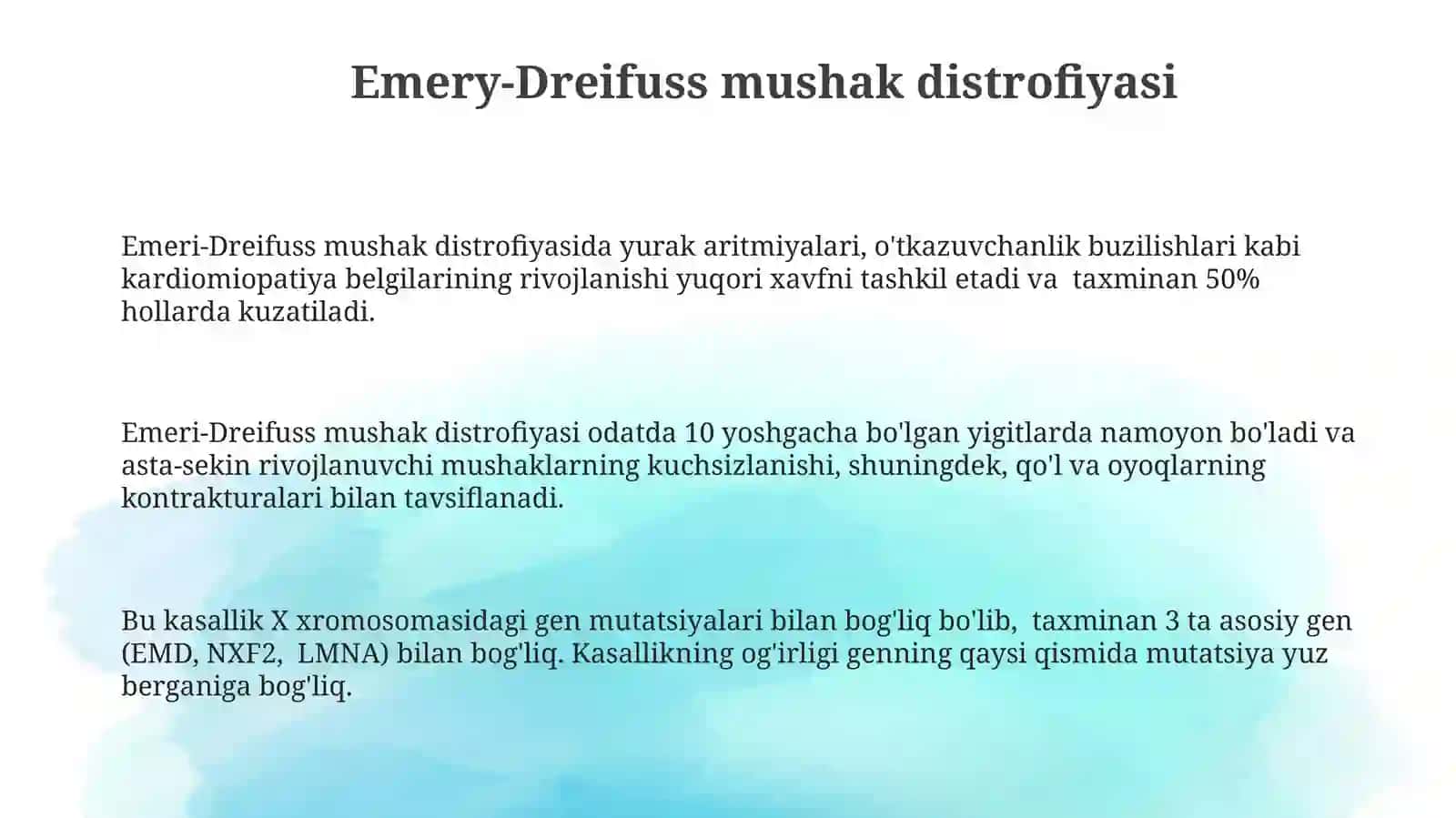 Emery-Dreifuss mushak distrofiyasi 3