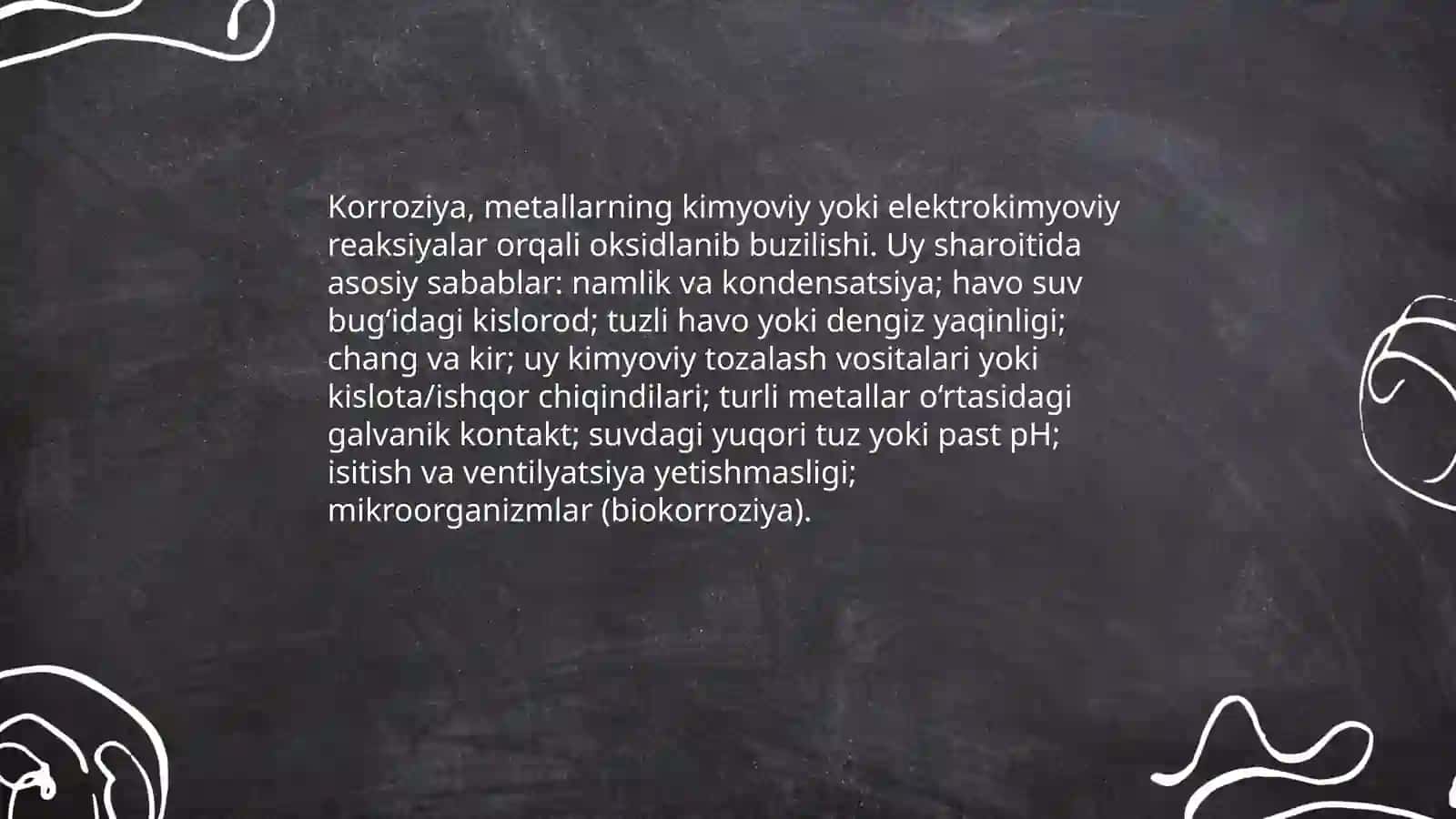 Uyda karroziyani kamaytirish yollari 3