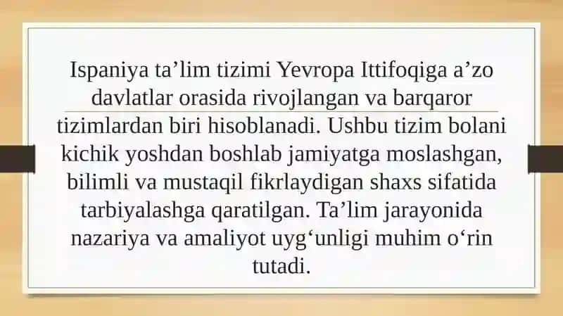 Ispaniya ta’lim tizimi 3
