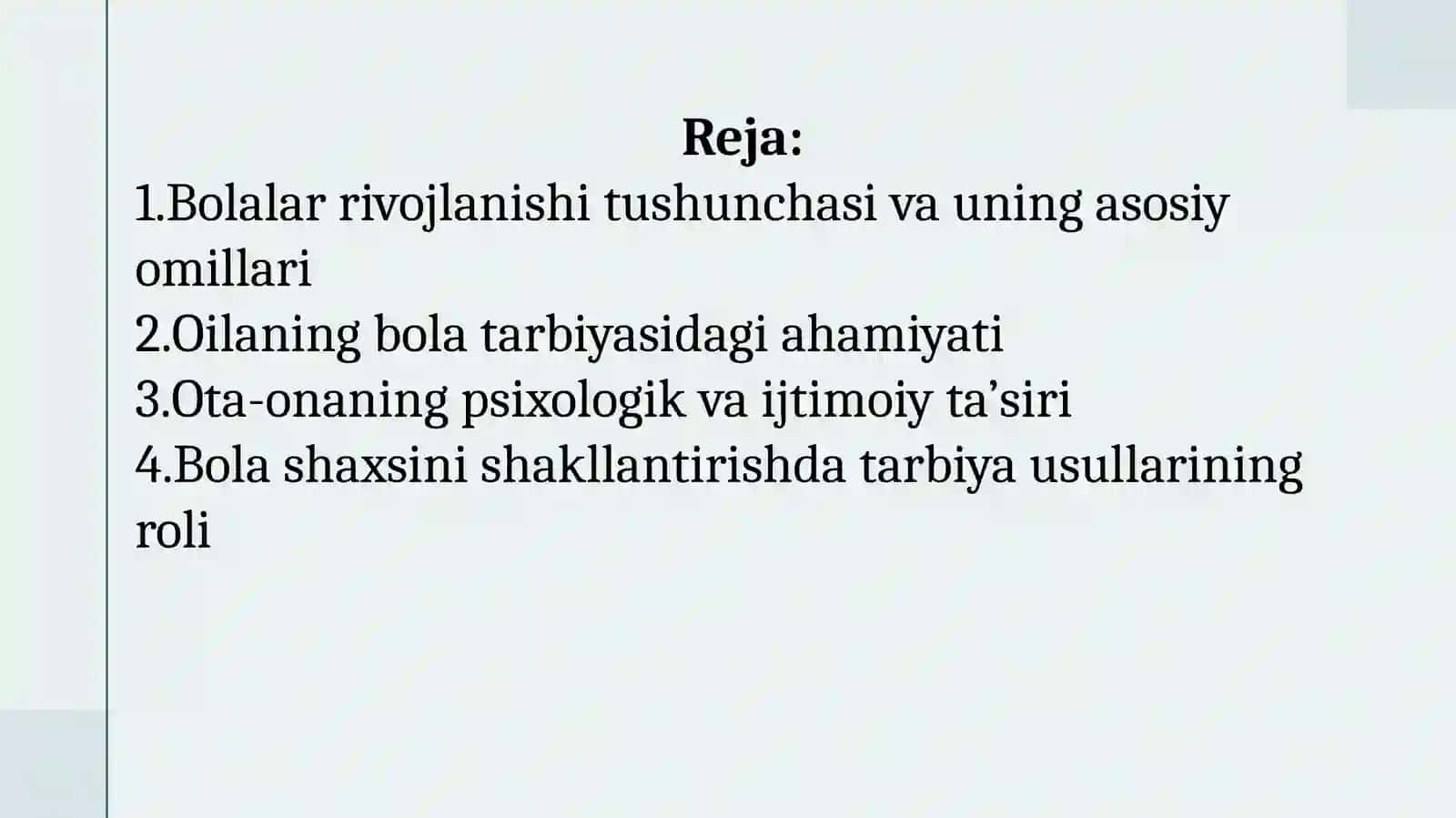 Bolalar rivoljanishida ota-onalarning o'rni 3