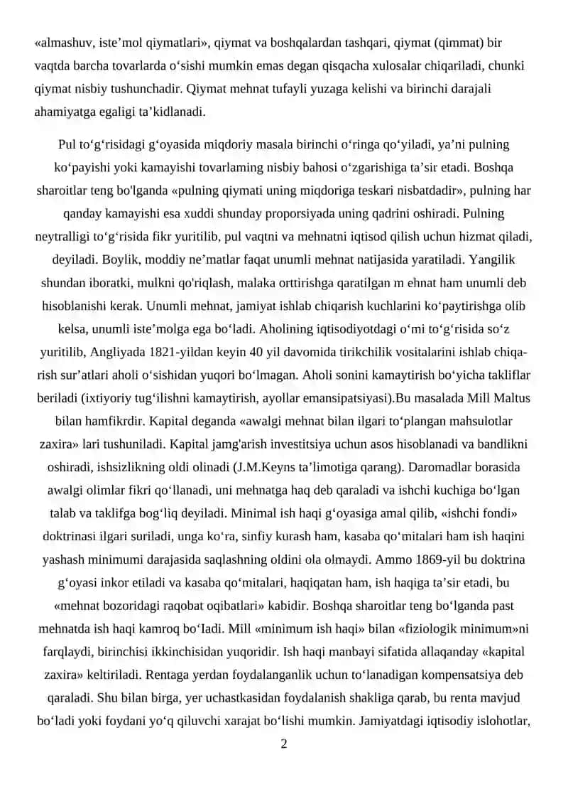 Jon Styuart Millning iqtisodiy erkinlik haqidagi qarashlari 3