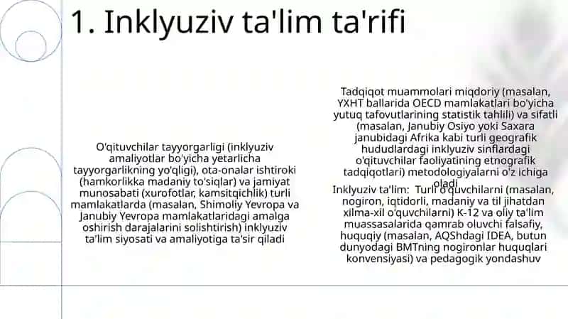Inklyuziv ta'lim muammolari 3